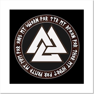 Valknut Symbol Posters and Art